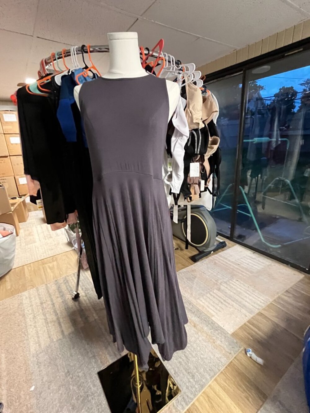 Torrid Super Soft Knit Handkerchief Hem Sleeveless Dress Gray 0 - Picture 12 of 15